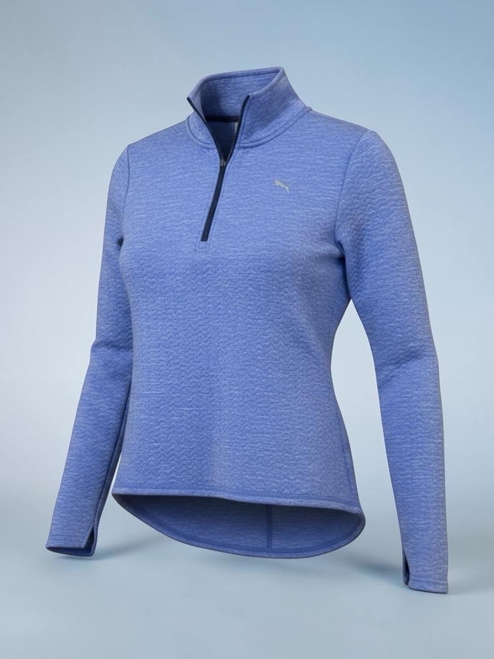 Puma Women's Light Blue Quarter-Zip Pullover